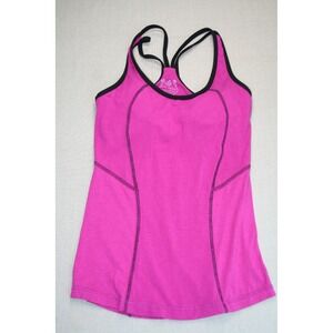 Green Apple Active Pink Racerback Tank Top Mesh Panel Yoga Gym Shirt Womens M